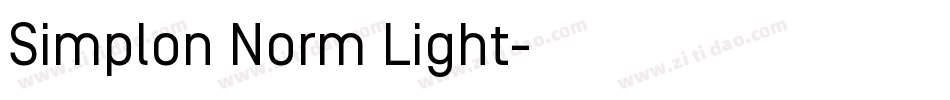 Simplon Norm Light字体转换